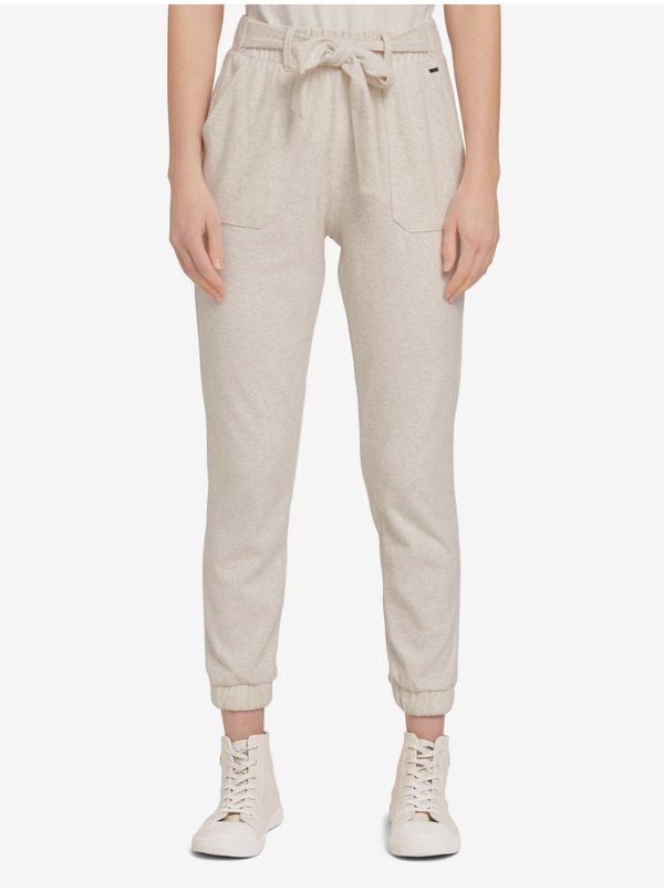 Tom Tailor Cream women's cropped sweatpants Tom Tailor Denim - Women's