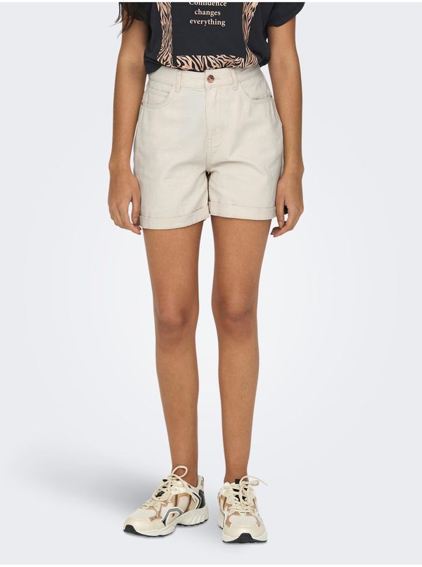 Only Cream Women's Denim Shorts ONLY Vega - Women