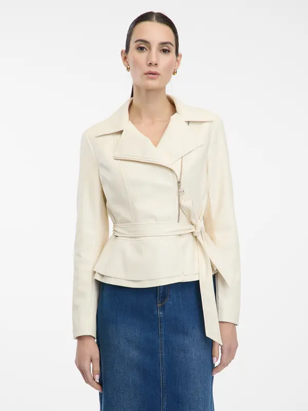 Orsay Cream women's faux leather jacket ORSAY - Women's