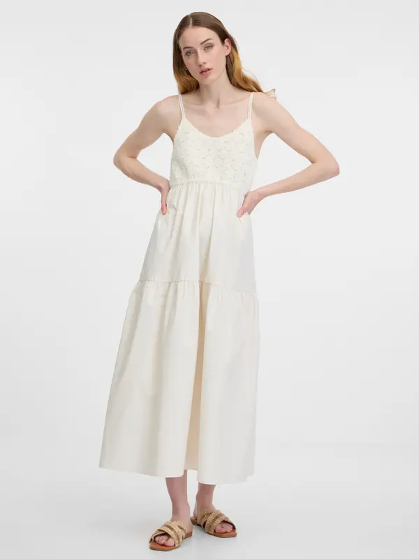 Orsay Cream Women's Midi Dress ORSAY - Women's