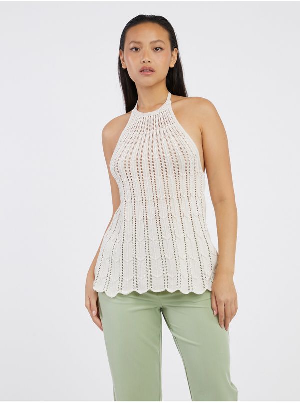Only Cream Women's Patterned Knitted Top ONLY Freja - Women