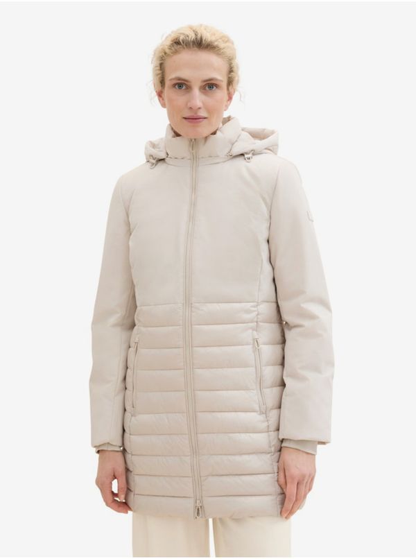 Tom Tailor Cream women's quilted coat Tom Tailor - Women's