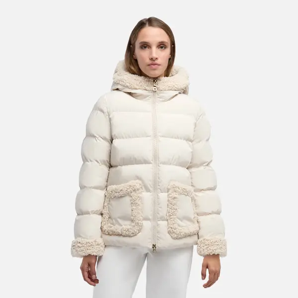 GEOX Cream Women's Quilted Jacket Geox Vilde - Ladies