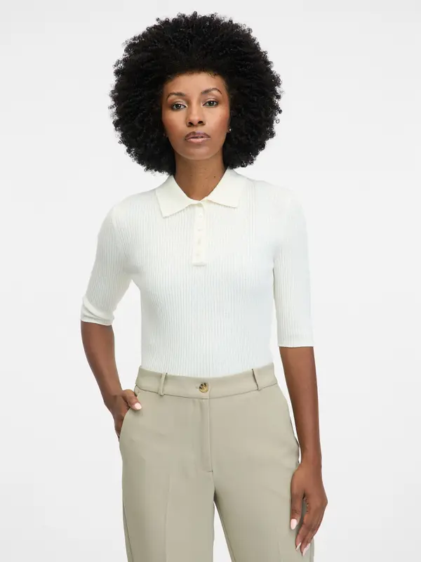 Orsay Cream Women's Short Sleeve T-Shirt ORSAY - Women's