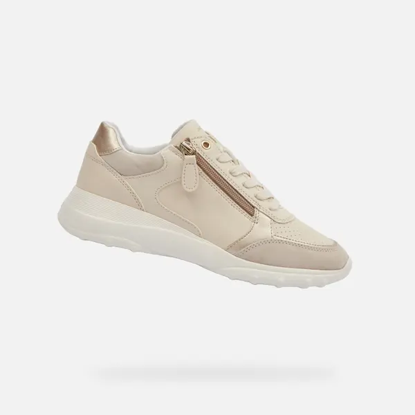 GEOX Cream women's sneakers Geox Alleniee - Women's