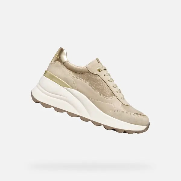 GEOX Cream women's sneakers Geox Spherica EC13 - Women's