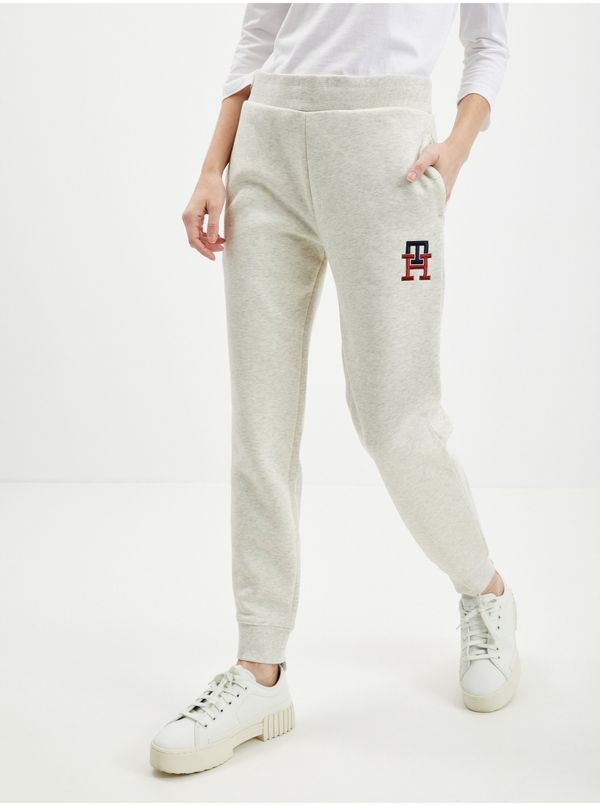 Tommy Hilfiger Cream Women's Sweatpants Tommy Hilfiger Monogram - Women