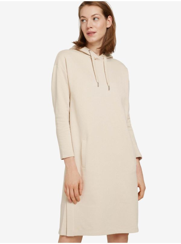 Tom Tailor Cream Women's Sweatshirt Dress Tom Tailor - Women