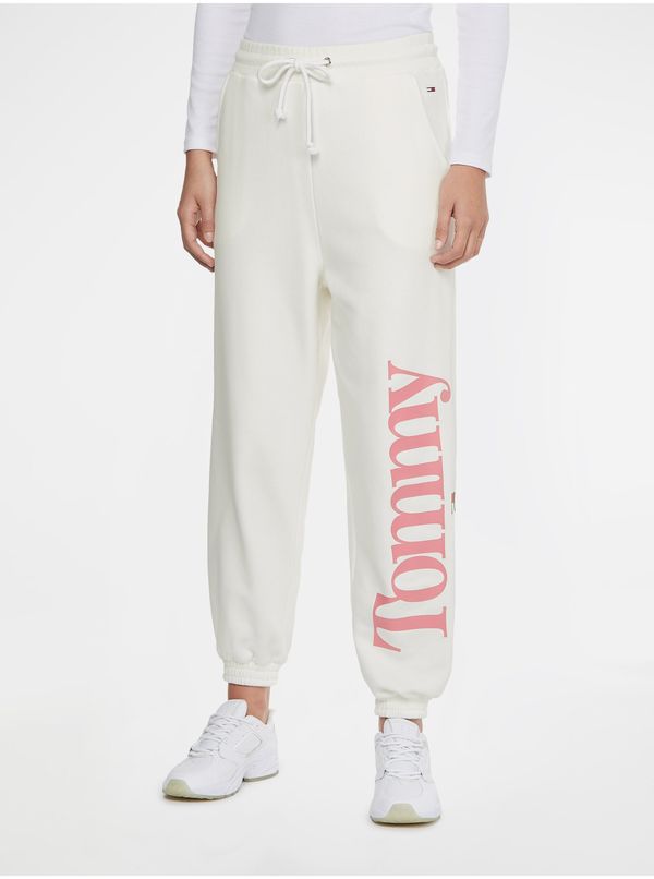 Tommy Hilfiger Creamy Women's Sweatpants Tommy Jeans - Women