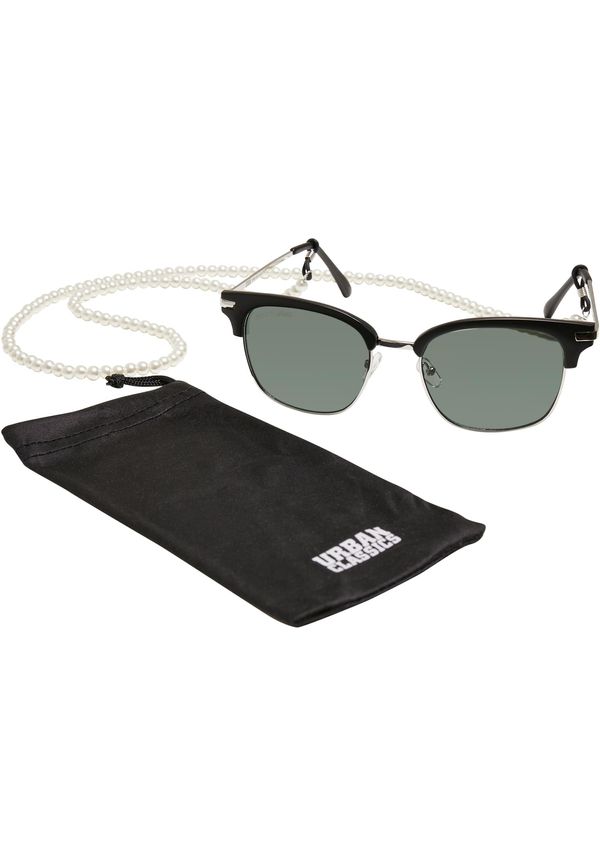 Urban Classics Accessoires Crete sunglasses with chain black/green