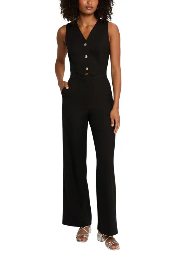 Morgan De Toi Črn dolg kombinezon Morgan De Toi