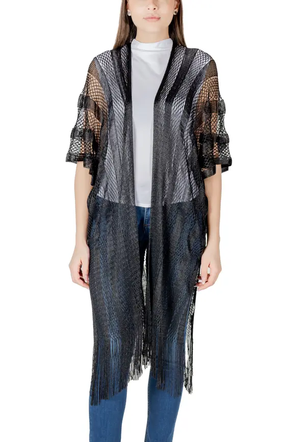 Liu Jo Črn mrežast kardigan Liu Jo