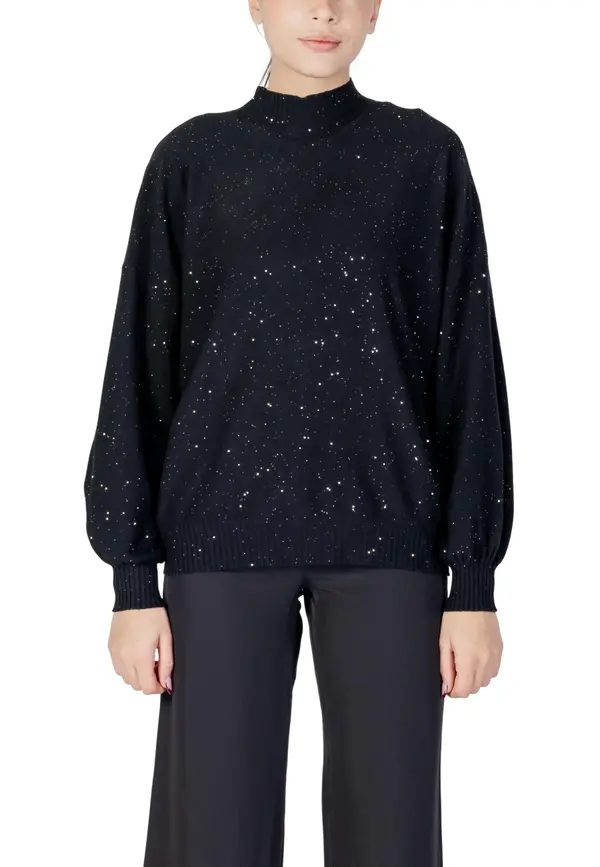 Choral Črn pulover z bleščicami