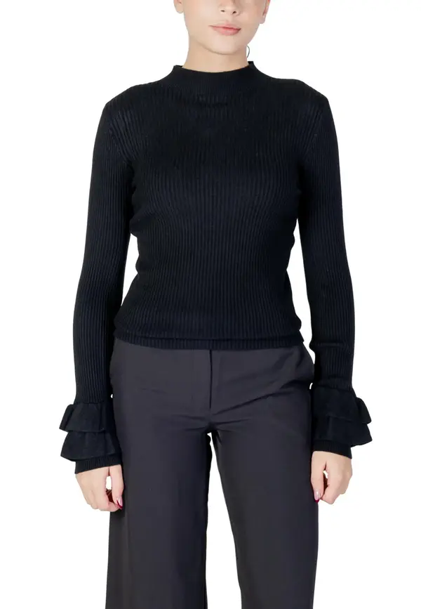 Choral Črn pulover z dolgimi rokavi