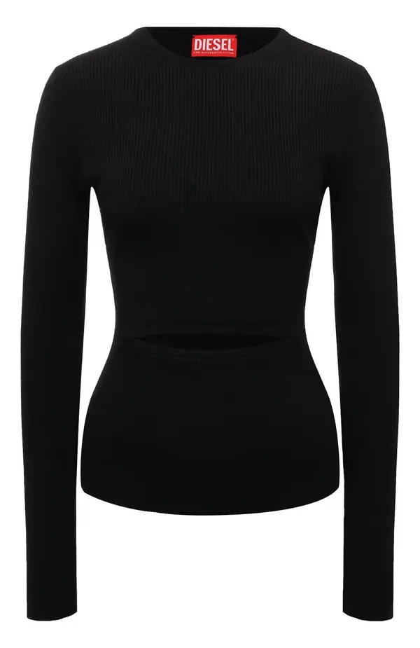 Diesel Črn pulover z dolgimi rokavi znamke Diesel