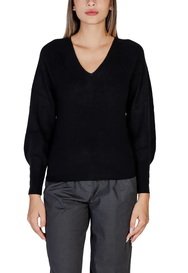 Morgan De Toi Črn pulover z V-izrezom