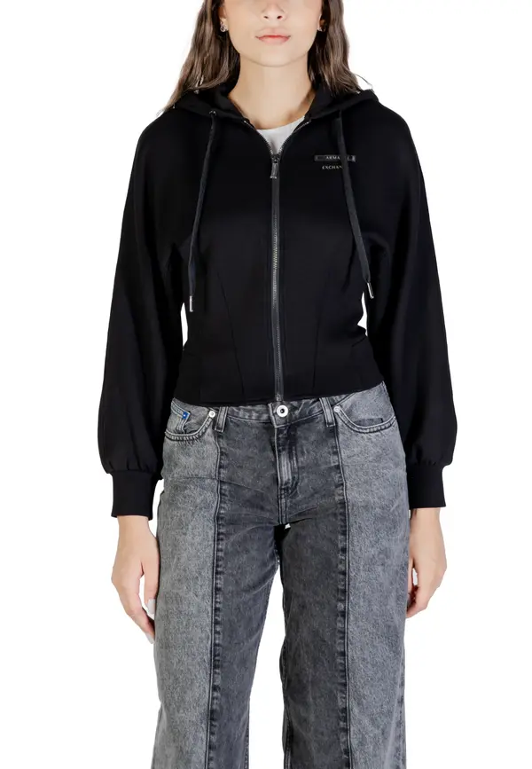 Armani Črn pulover z zadrgo Armani Exchange