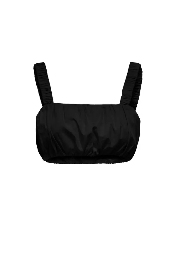 Only Črn top z naramnicami