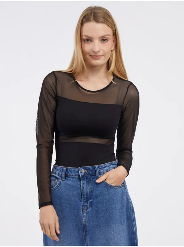 Only Črna bluza z dolgimi rokavi