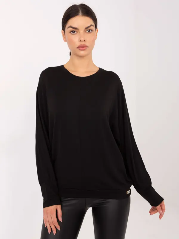 RELEVANCE Črna bluza z dolgimi rokavi