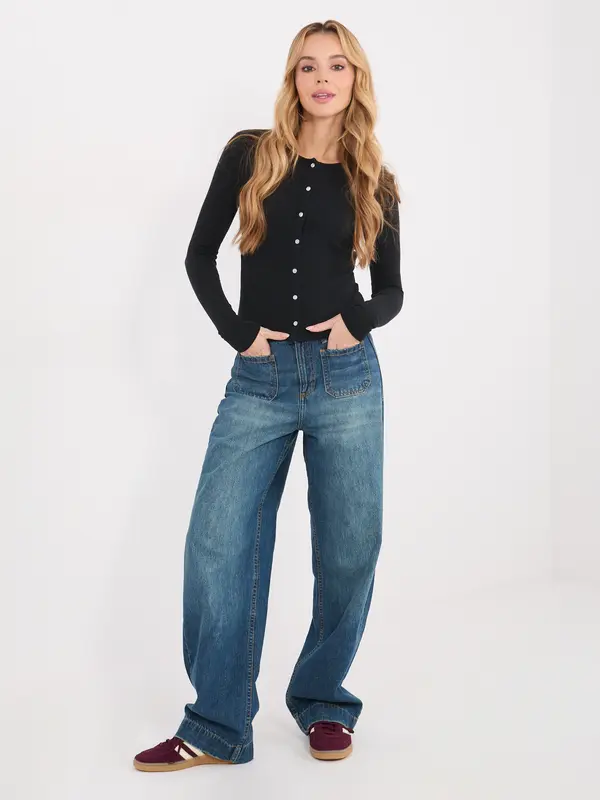 Factory Price Črna bluza z dolgimi rokavi