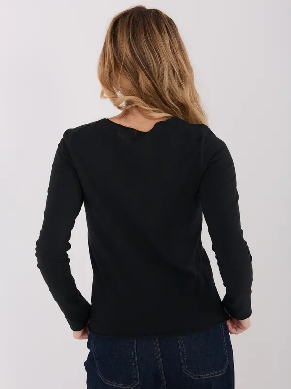 Factory Price Črna enobarvna bluza