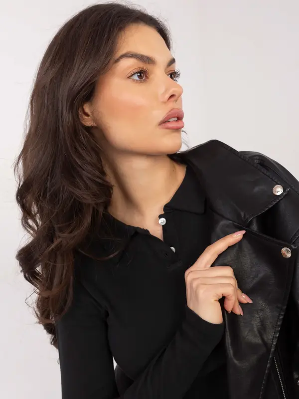 Factory Price Črna enobarvna bluza