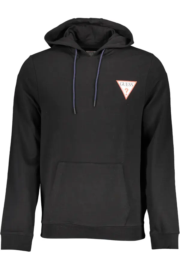 GUESS JEANS Črna jopa s kapuco GUESS JEANS