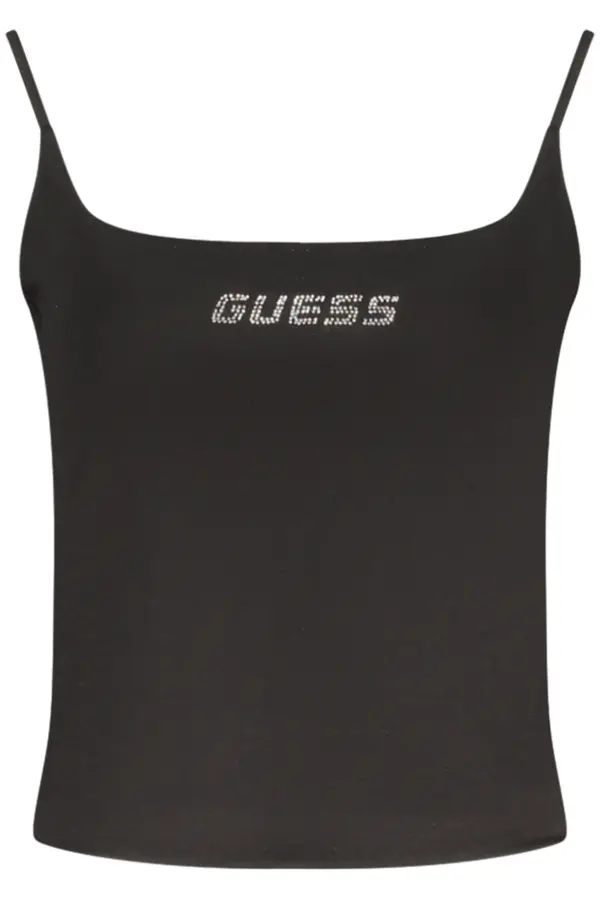 GUESS JEANS Črna majica brez rokavov GUESS JEANS