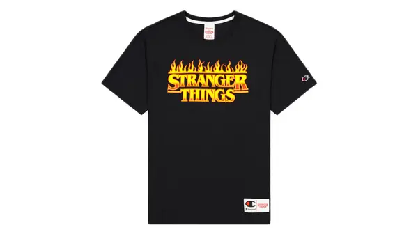 Champion Črna majica Champion x Stranger Things