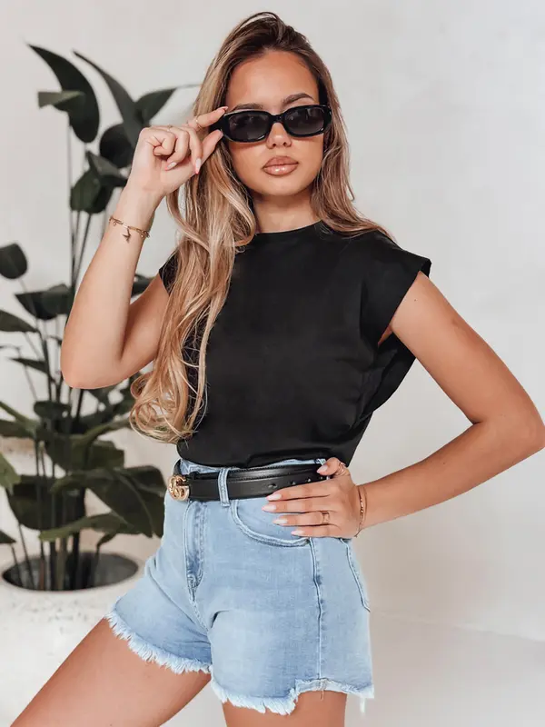 DStreet Črna majica FILLIPS