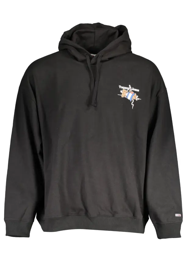 Tommy Hilfiger Črna majica s kapuco Tommy Hilfiger