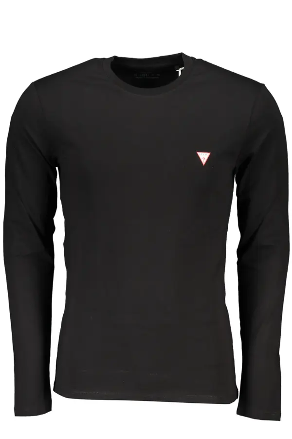 GUESS JEANS Črna majica s kratkimi rokavi GUESS JEANS