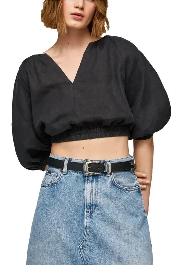 Pepe Jeans Črna majica s kratkimi rokavi Pepe Jeans