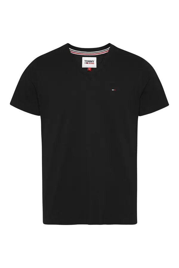 Tommy Hilfiger Jeans Črna majica s kratkimi rokavi Tommy Hilfiger