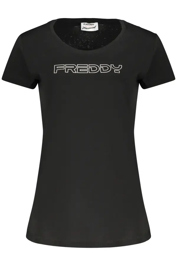 FREDDY Črna majica s kratkimi rokavi
