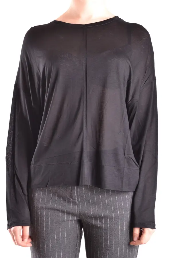 Dondup Črna majica z dolgimi rokavi Dondup