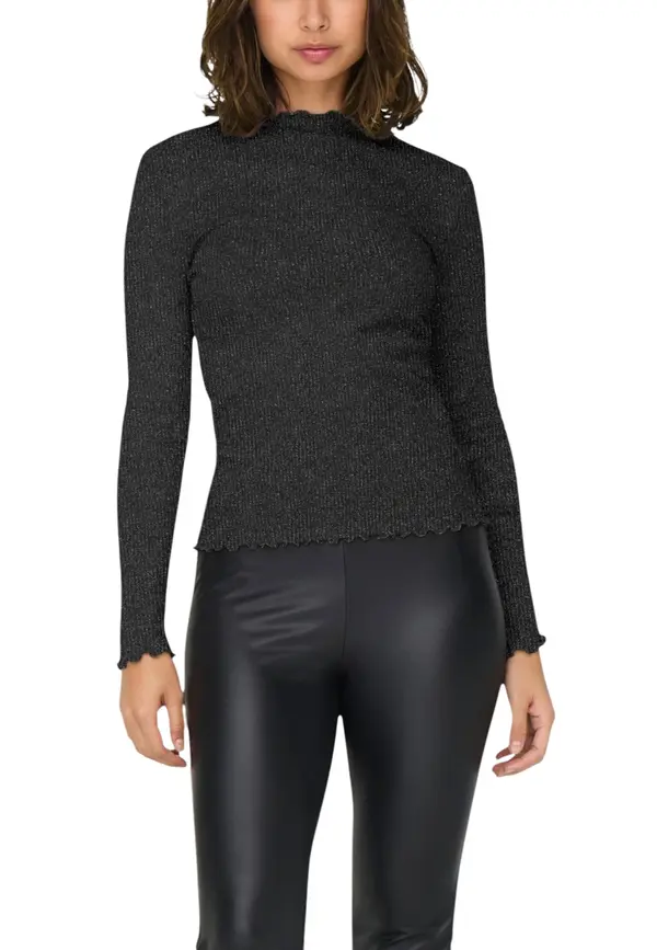 Only Črna majica z dolgimi rokavi