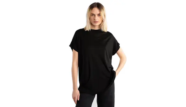 Dedicated Črna majica z motivom Dedicated Top Flor