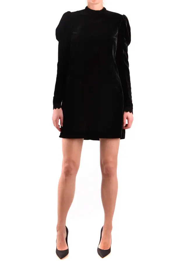 Philosophy Črna mini obleka z dolgimi rokavi