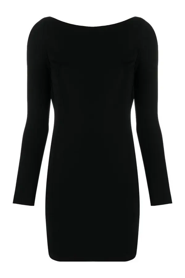 Dsquared2 Črna mini obleka z dolgimi rokavi