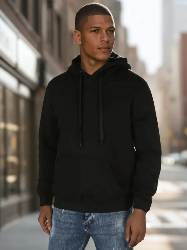 DStreet Črna moška jopa s kapuco