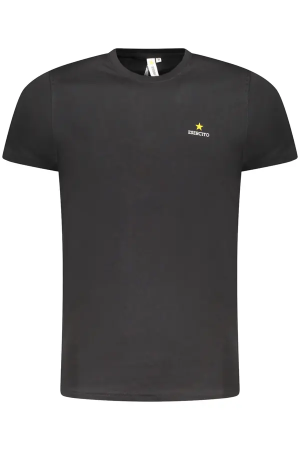 ESERCITO 1659 Črna moška majica s kratkimi rokavi