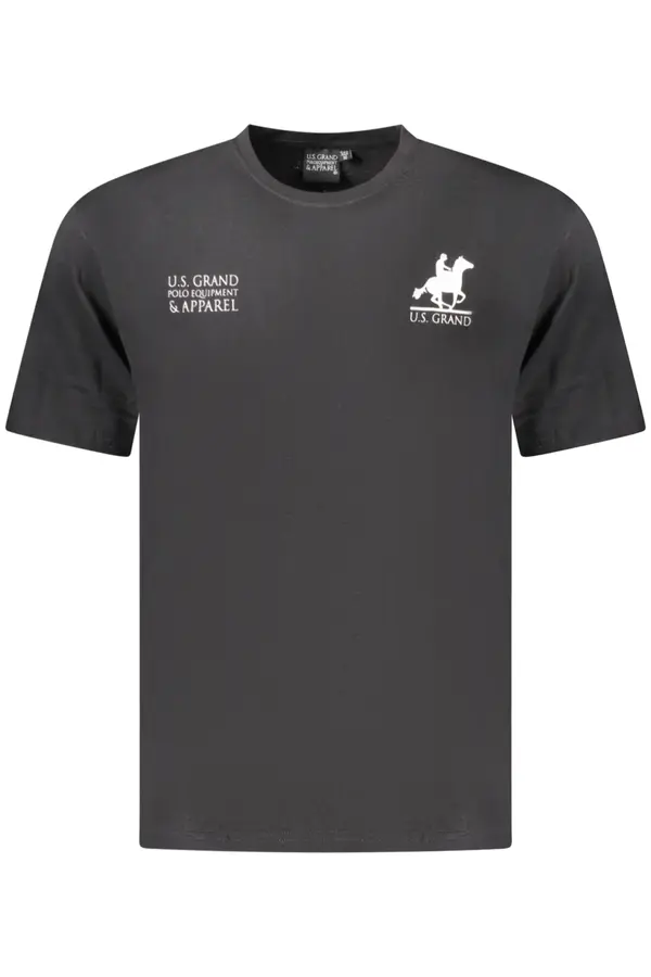 U.S. GRAND Črna moška majica z ameriško majico Grand Polo