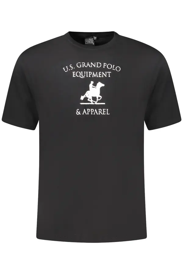 U.S. GRAND Črna moška majica z ameriško majico Grand Polo