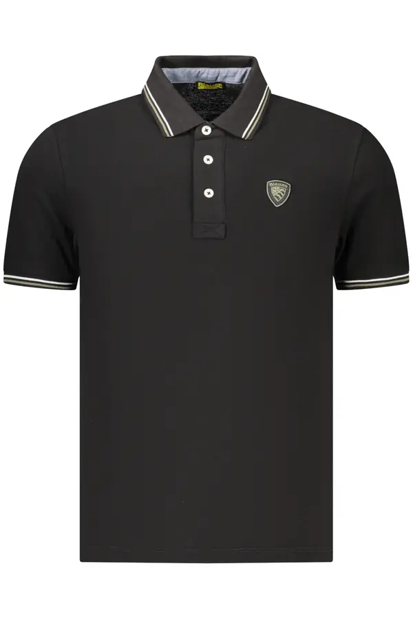 BLAUER APPAREL Črna moška polo majica