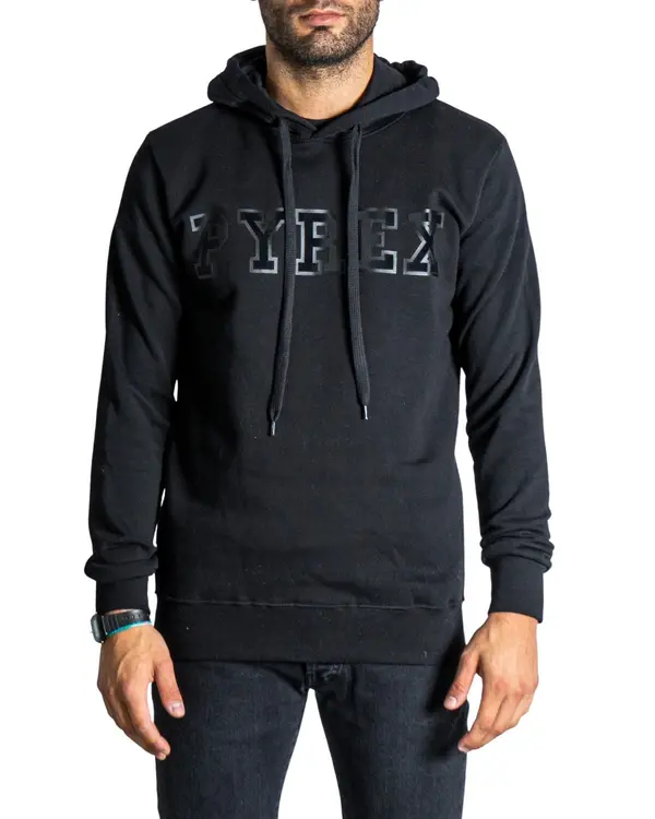 Pyrex Črna moška pulover s kapuco iz Pyrexa