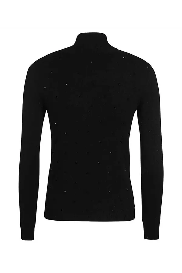 Ermanno Črna pulover z angoro