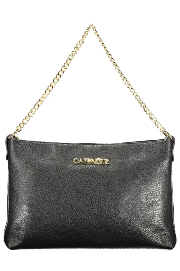 CafeNoir Črna torba za čez ramo z verižico