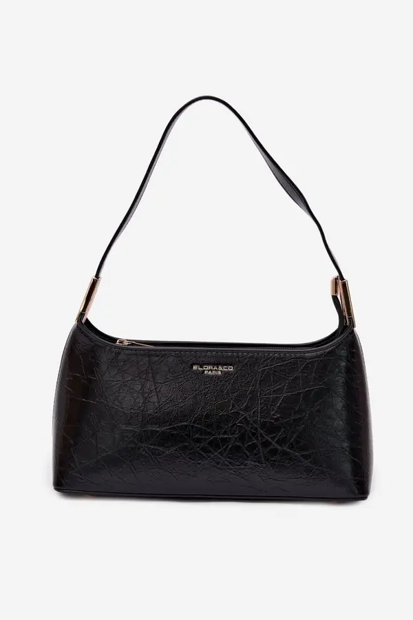 FLORA & CO Črna torbica iz eko usnja Flora&amp;Co Tielle